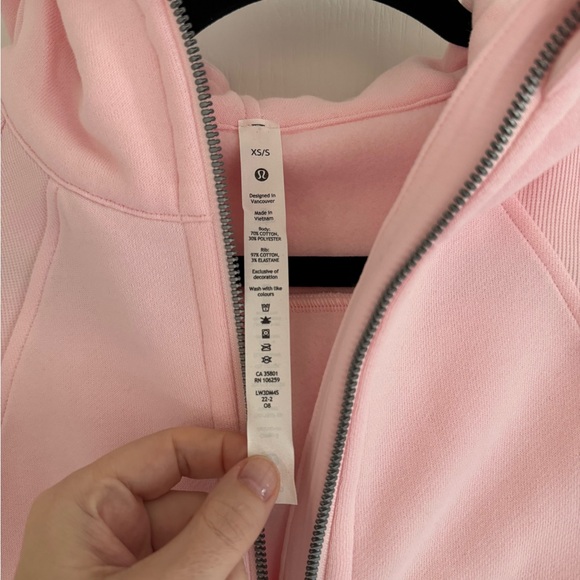 NWT Lululemon Scuba Oversized Half-Zip Hoodie Strawberry Milkshake Size XS/S - Picture 2 of 5